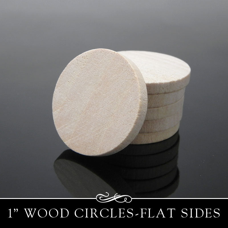 Wood Circle / Disc (flat) - 1 Inch x 1/8 Inch