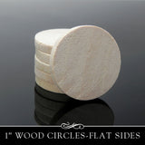 Wood Circle / Disc (flat) - 1 Inch x 1/8 Inch