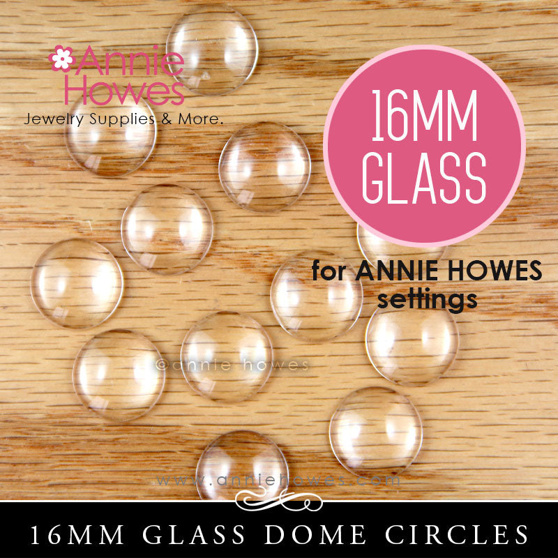 GFX Glamour FX Glass 16mm Circle Domed - Fits Annie Howes 16mm settings