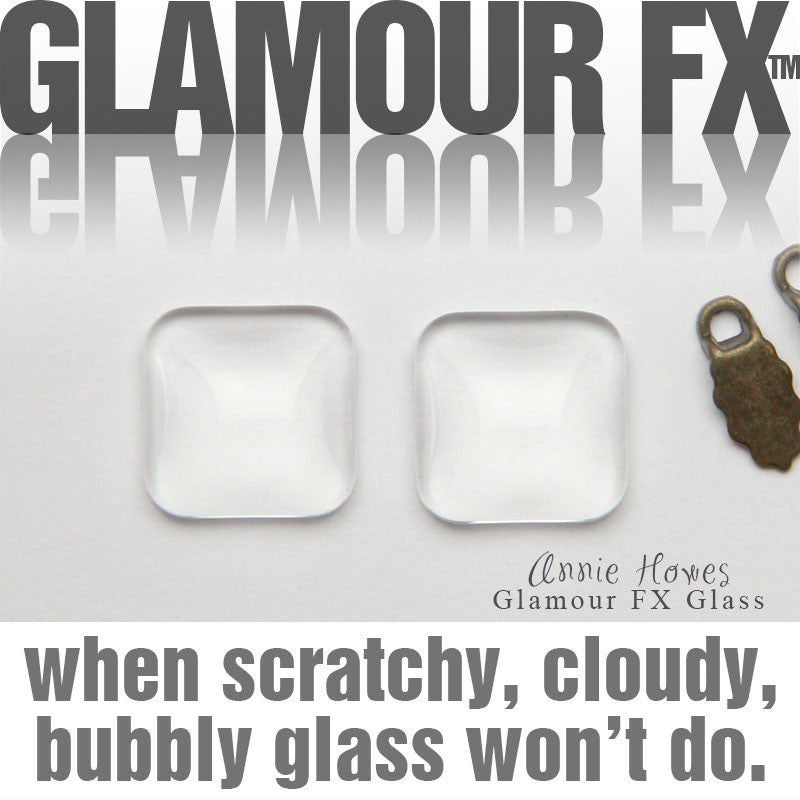 GFX-Glamour FX Glass 16mm Squares - Ring Fit