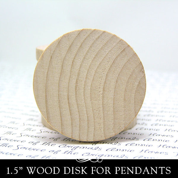Wood Circle / Disc (flat) - 1-1/2 Inch x 3/16 Inch