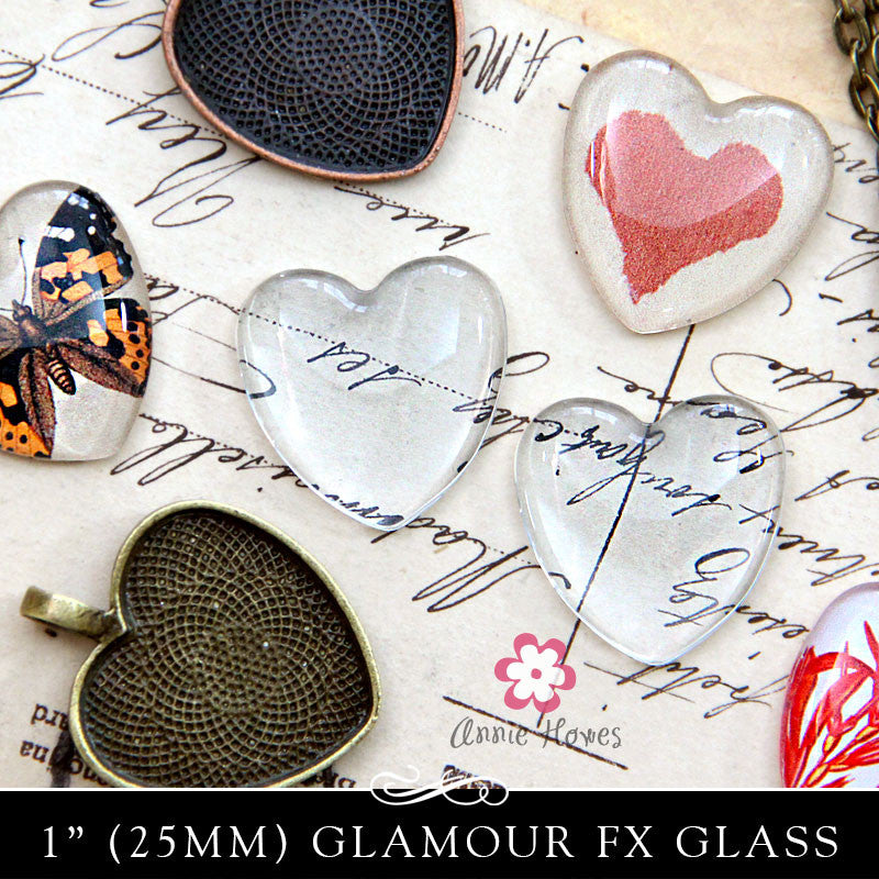 GFX Glamour FX Glass 1 Inch Heart