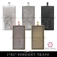 1"x2" inch Rectangle Pendant Trays 5 Color Options