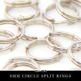 8mm Diameter Steel Split Rings