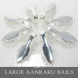 Silver Leaf Bails - 3 Sizes - Aanraku