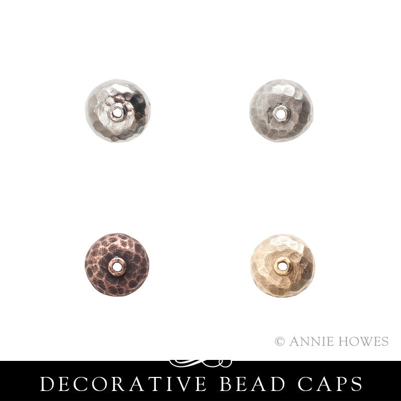 Bead Cap 9mm Hammered - 10 pack. Nunn Design