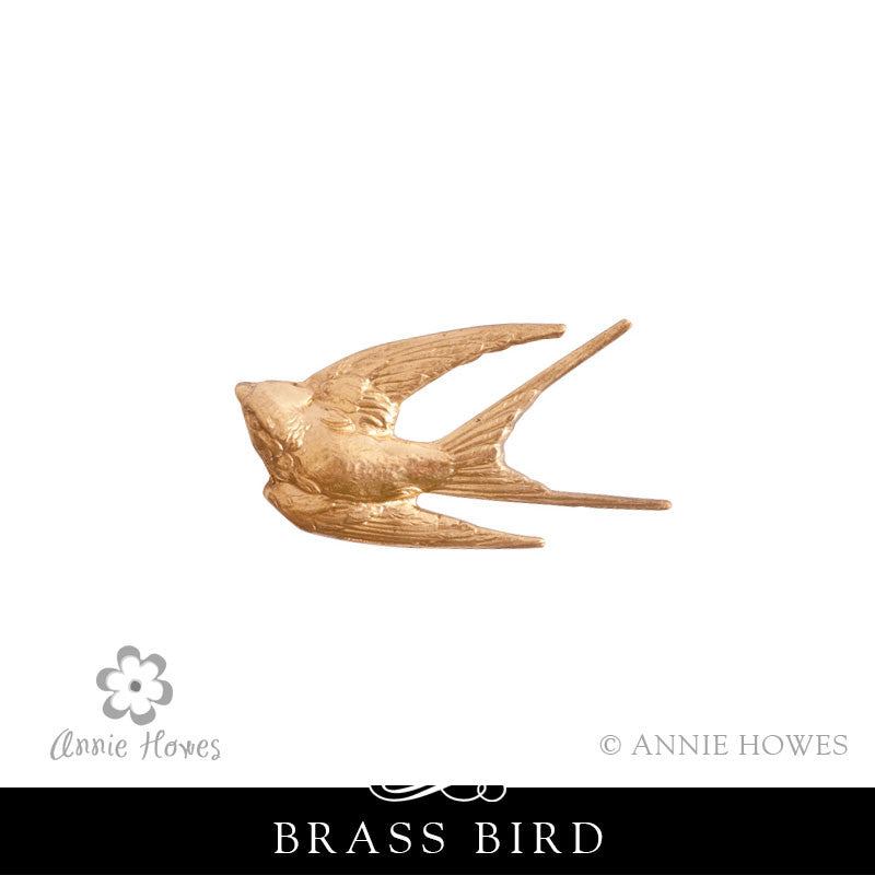Brass Bird Jewelry Finding. Nunn Design.