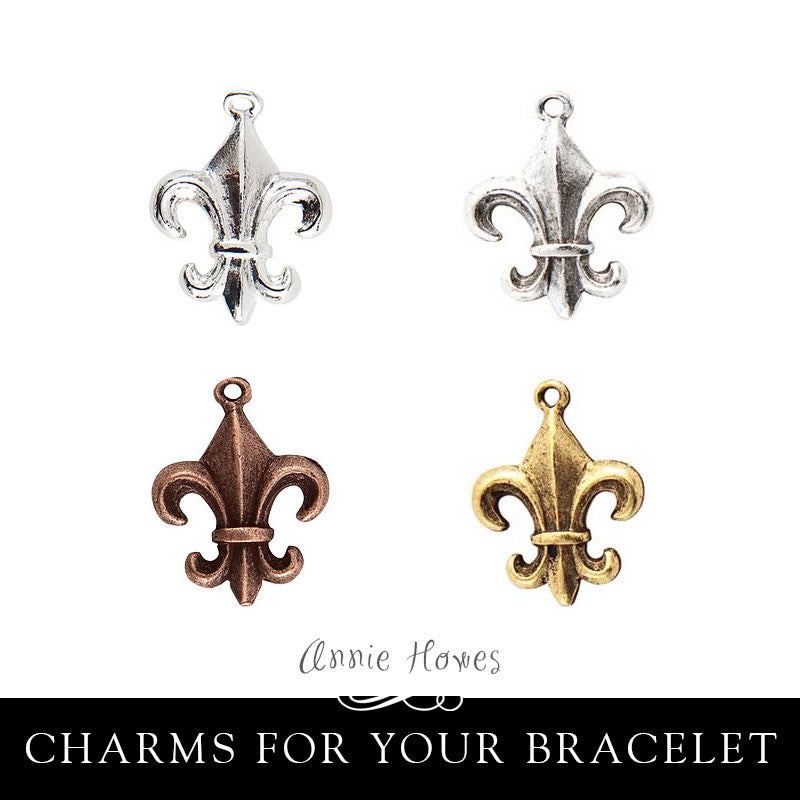 Fleur de Lis Charm. Nunn Design.