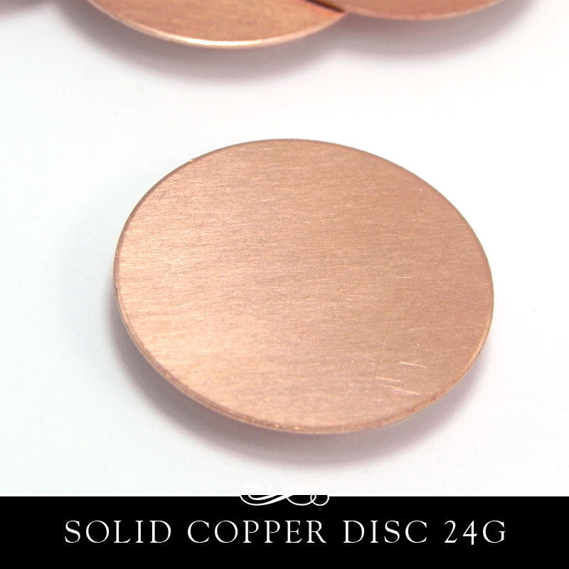 ImpressArt Circle w/Hole 1 Premium Metal Stamping Blanks, 24 Pieces,  (Copper)