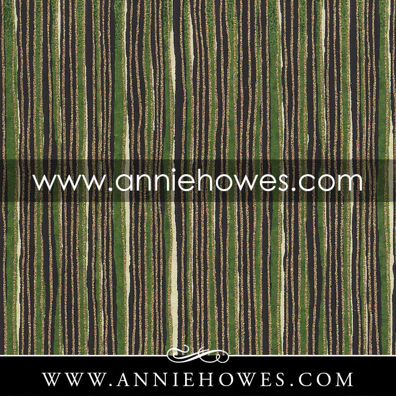 Chiyogami Paper - Stripes in Green and Black 4" x 6" sheet. (094)
