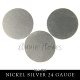 Nickel Silver Metal Stamping Blank 24G 1.25 Inch Disc
