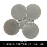 Nickel Silver Metal Stamping Blank 24G 25mm 1 Inch Circle