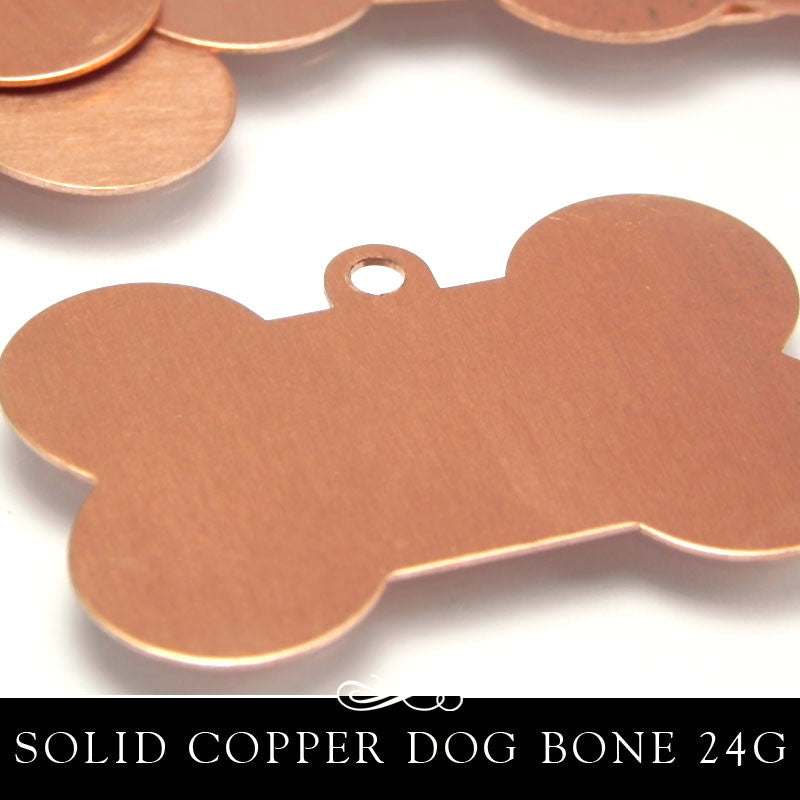 Copper Metal Stamping Blank 24G Dog Bone