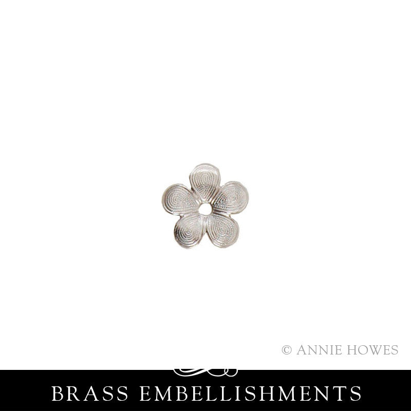 Metal Embellishment. Silver Morrocan Flower - 2 Pack Nunn Design
