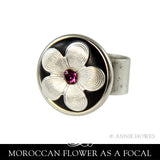 Metal Embellishment. Silver Morrocan Flower - 2 Pack Nunn Design