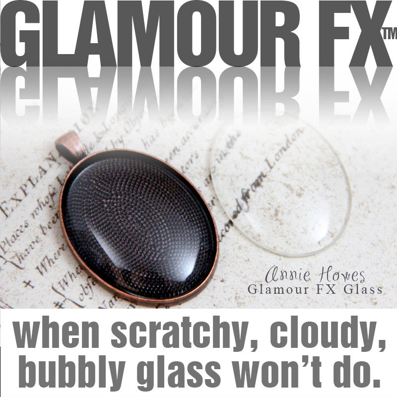 GFX-Glamour FX Glass - 30x40mm Oval Glass Cabochons