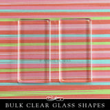 Regular Rectangle Glass Shapes 1x2 Inch - 25 Pk of Glass