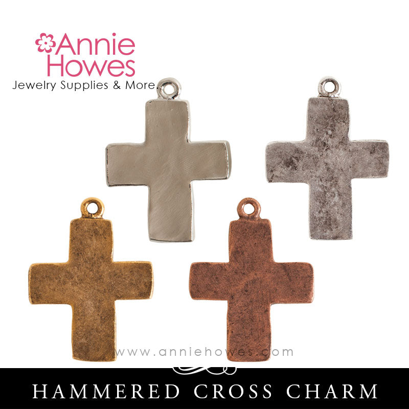 Hammered Cross Charm - Nunn Design