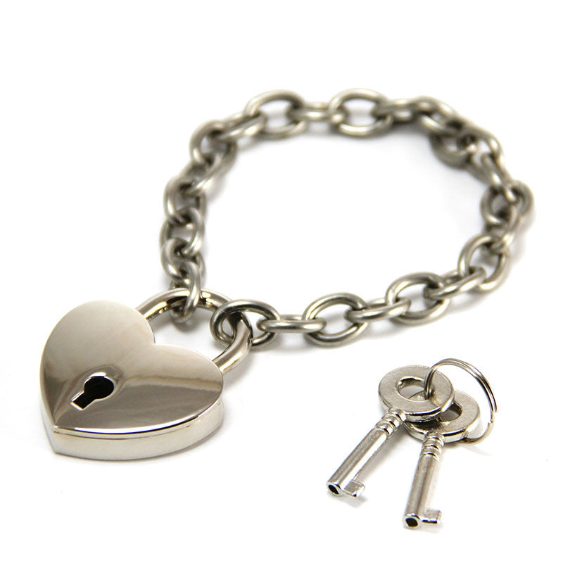 Heart Lock Bracelet with Working Lock. Annie Howes.