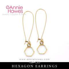 Hexagon Geometric Earrings.