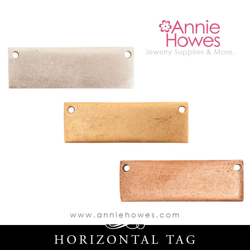 Metal Stamping Blank - Flat Tag Horizontal Nunn Design