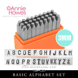 Impressart Metal Stamps - BASIC Alphabet Stamp Uppercase or Lowercase Set 3mm