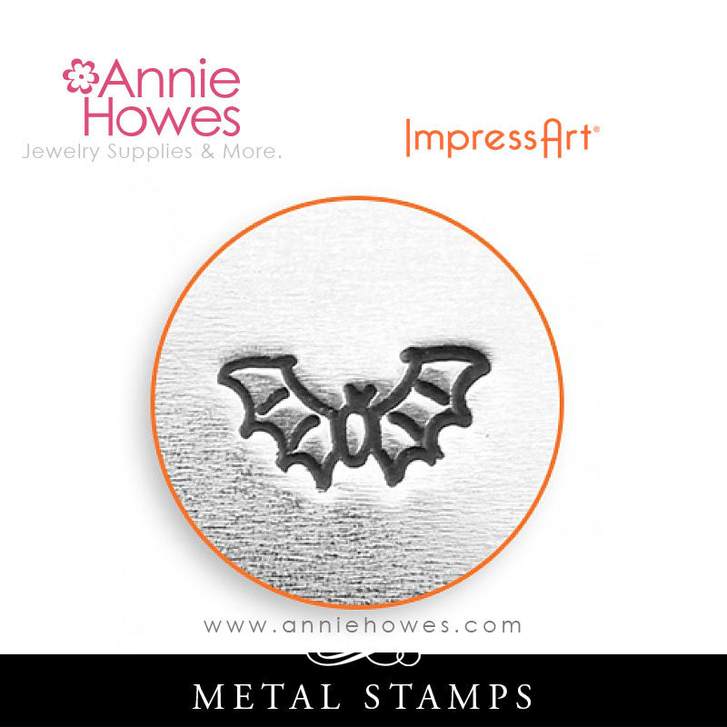 Impressart Metal Stamps - Flying Bat Design Stamp