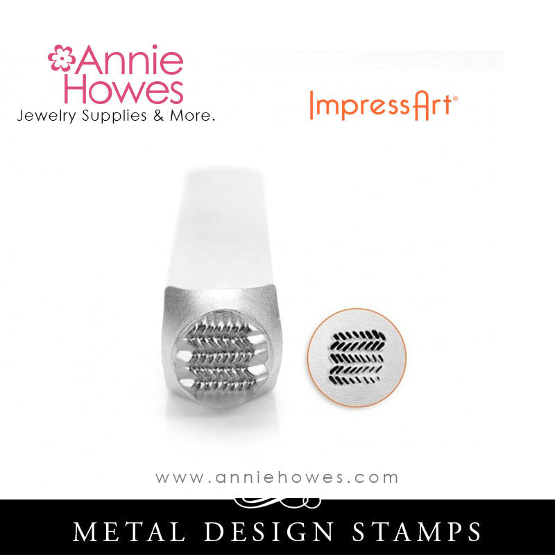 Impressart Metal Stamps - Dash Zig Zag Texture Jewelry Design Stamp
