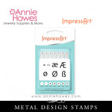 Impressart Metal Stamps - European Vowels Set Design Stamp