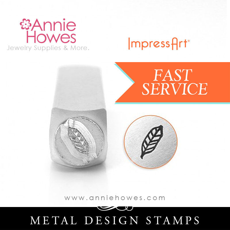 Impressart Metal Stamps - Feather 2 Jewelry Design Stamp