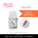 Impressart Metal Stamps - Feather 2 Jewelry Design Stamp
