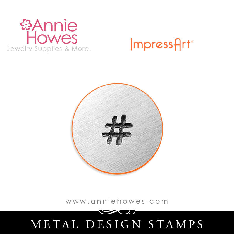 Impressart Metal Stamps Hashtag Symbol Jewelry Design Stamp Annie