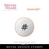Impressart Metal Stamps - Hashtag Symbol # Jewelry Design Stamp