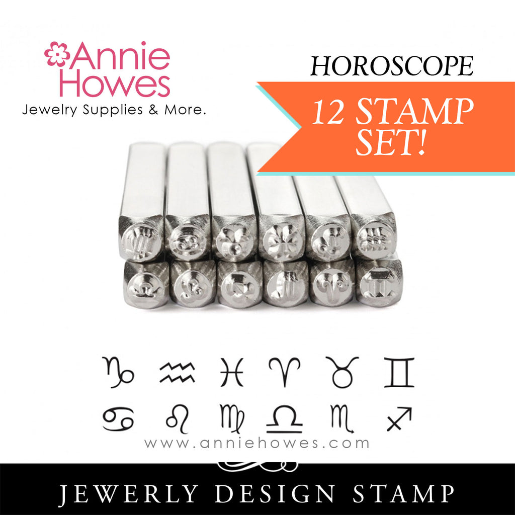 Impressart Metal Stamps - Horoscope 12 Piece Set Design Stamp