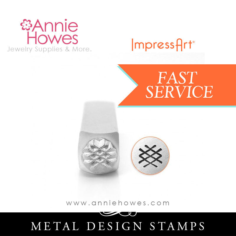 Impressart Metal Stamps - Crosshatch Texture Design Stamp