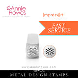 Impressart Metal Stamps - Crosshatch Texture Design Stamp
