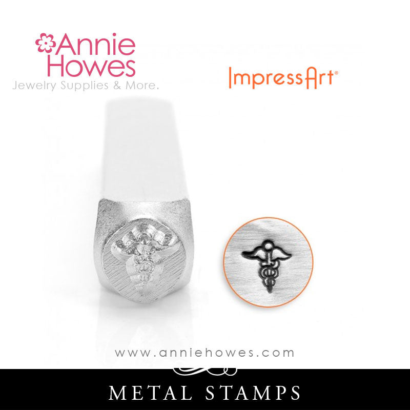 Impressart Metal Stamps - Medical Caduceus Stamp