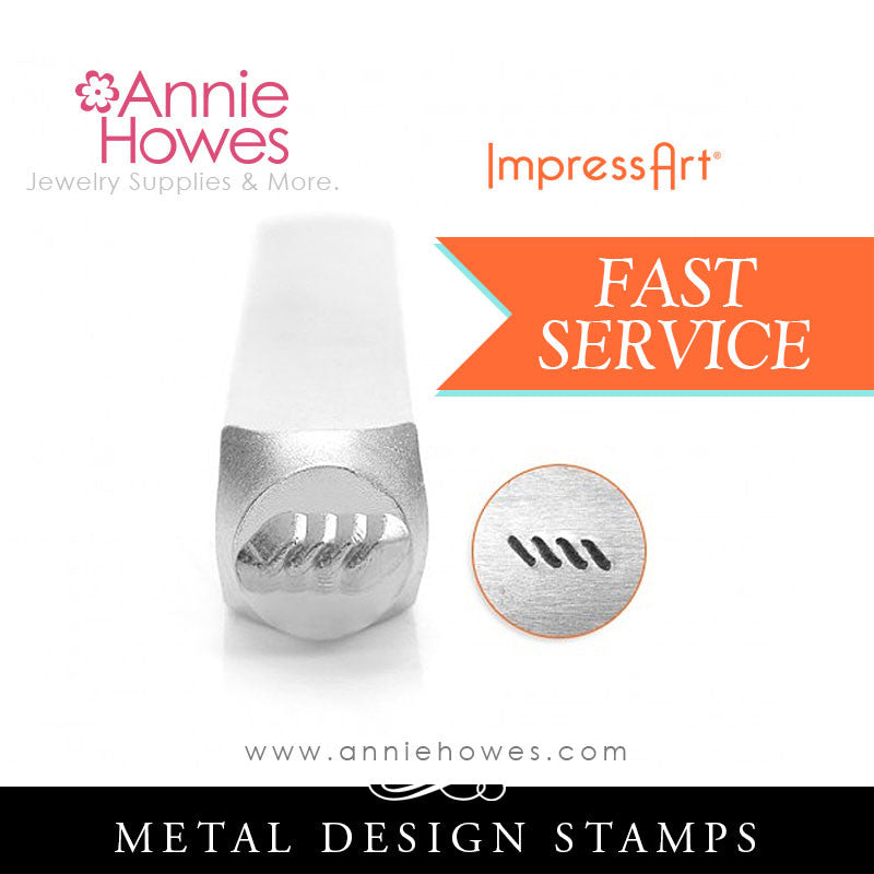 Impressart Metal Stamps - Diagonal Line Border Design Stamp