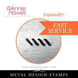 Impressart Metal Stamps - Diagonal Line Border Design Stamp