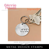 Impressart Metal Stamps - Longitude & Latitude Design Stamp