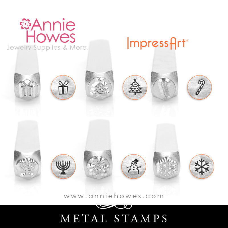Impressart Metal Stamps Snowflake or Christmas Present
