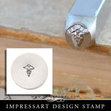 Impressart Metal Stamps - Medical Caduceus Stamp