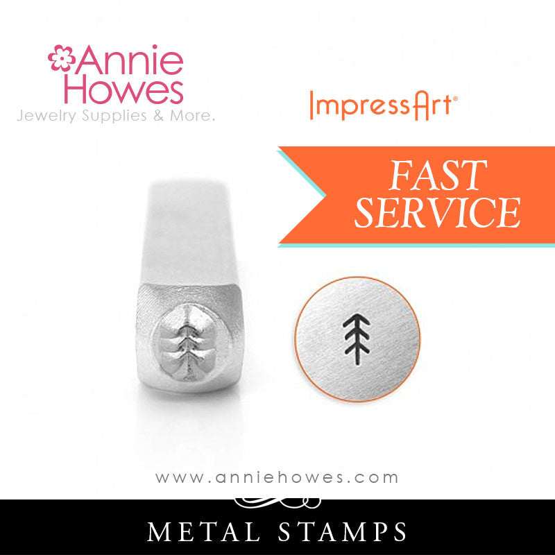 Impressart Metal Stamps - Simple Pine Tree Design Stamp