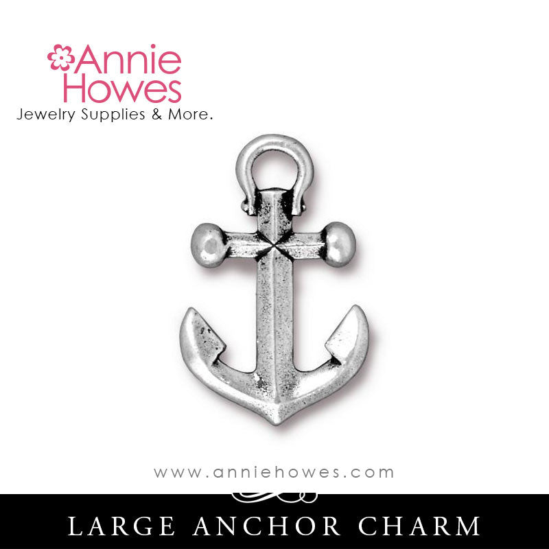 Large Anchor Charm. TierraCast.