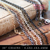 Link Chains with Lobster Clasp 30"