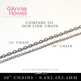 Link Chains with Lobster Clasp 30"
