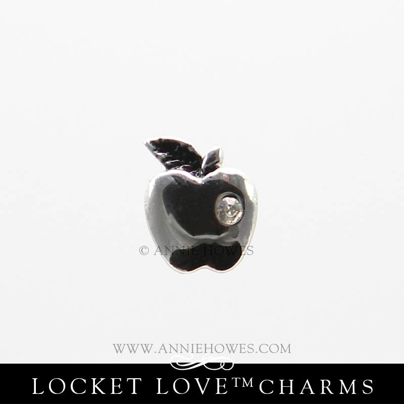 Teacher Charm for Floating Locket Love - Apple Charm