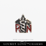 Nurse RN Charm for Floating Locket Love