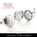 Locket Cuff Links - Silver