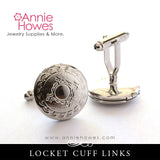 Locket Cuff Links - Silver